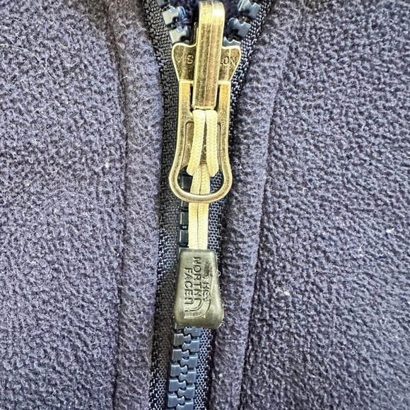 The North Face Navy Blue Zip Up Fleece - Picture 4 of 5
